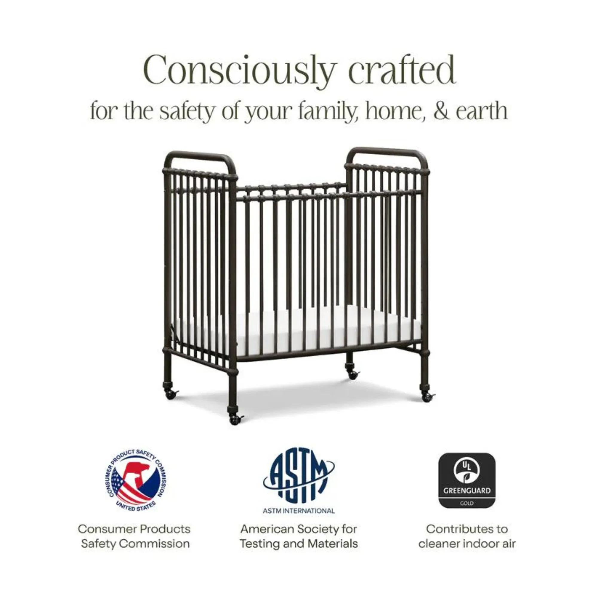 NAMESAKE Abigail 3-in-1 Convertible Mini Crib