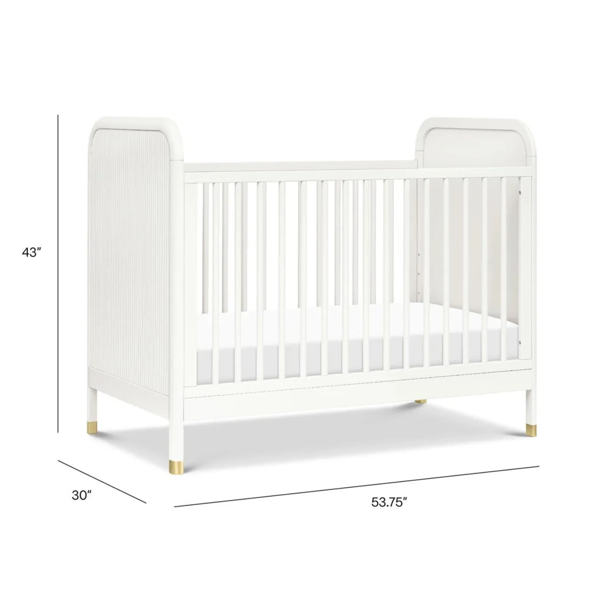 NAMESAKE Brimsley Tambour 3-in-1 Convertible Crib - Warm White