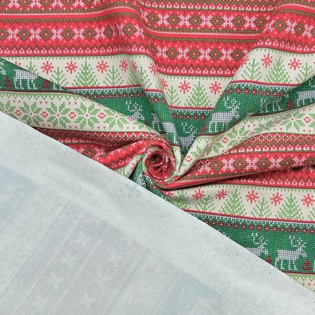 Nordic Sweater Design Brushed French Terry Fabric