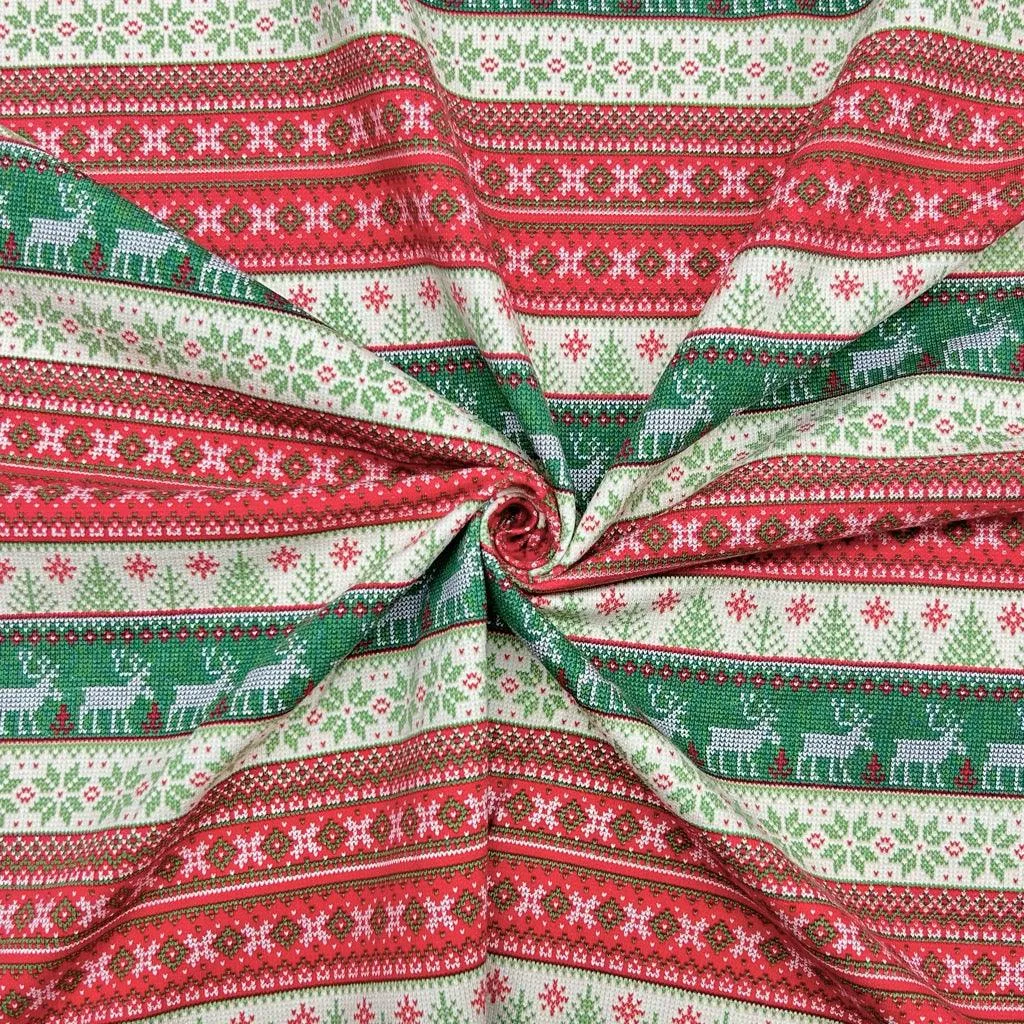 Nordic Sweater Design Brushed French Terry Fabric