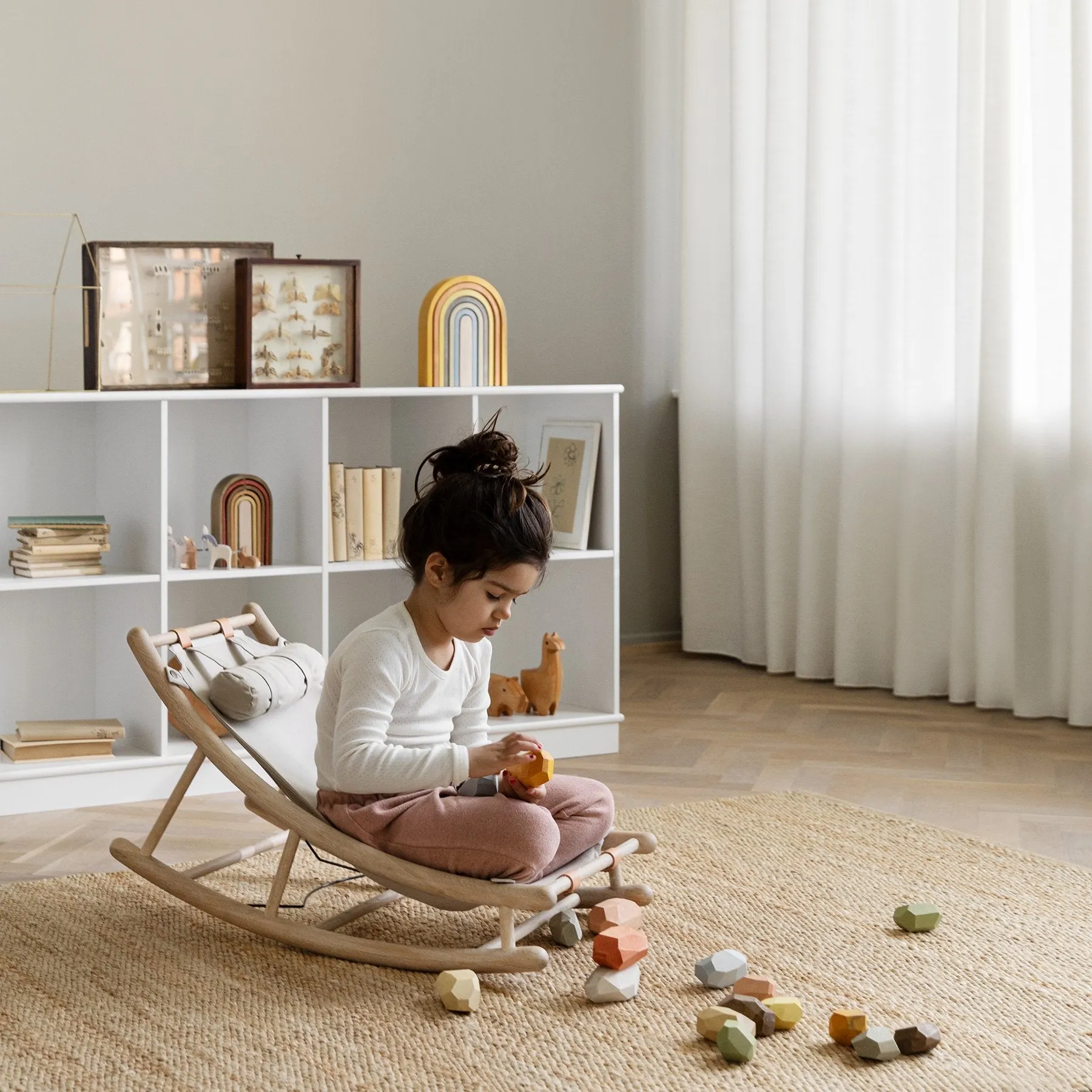 Oliver, WOOD BABY & TODDLER ROCKER, OAK