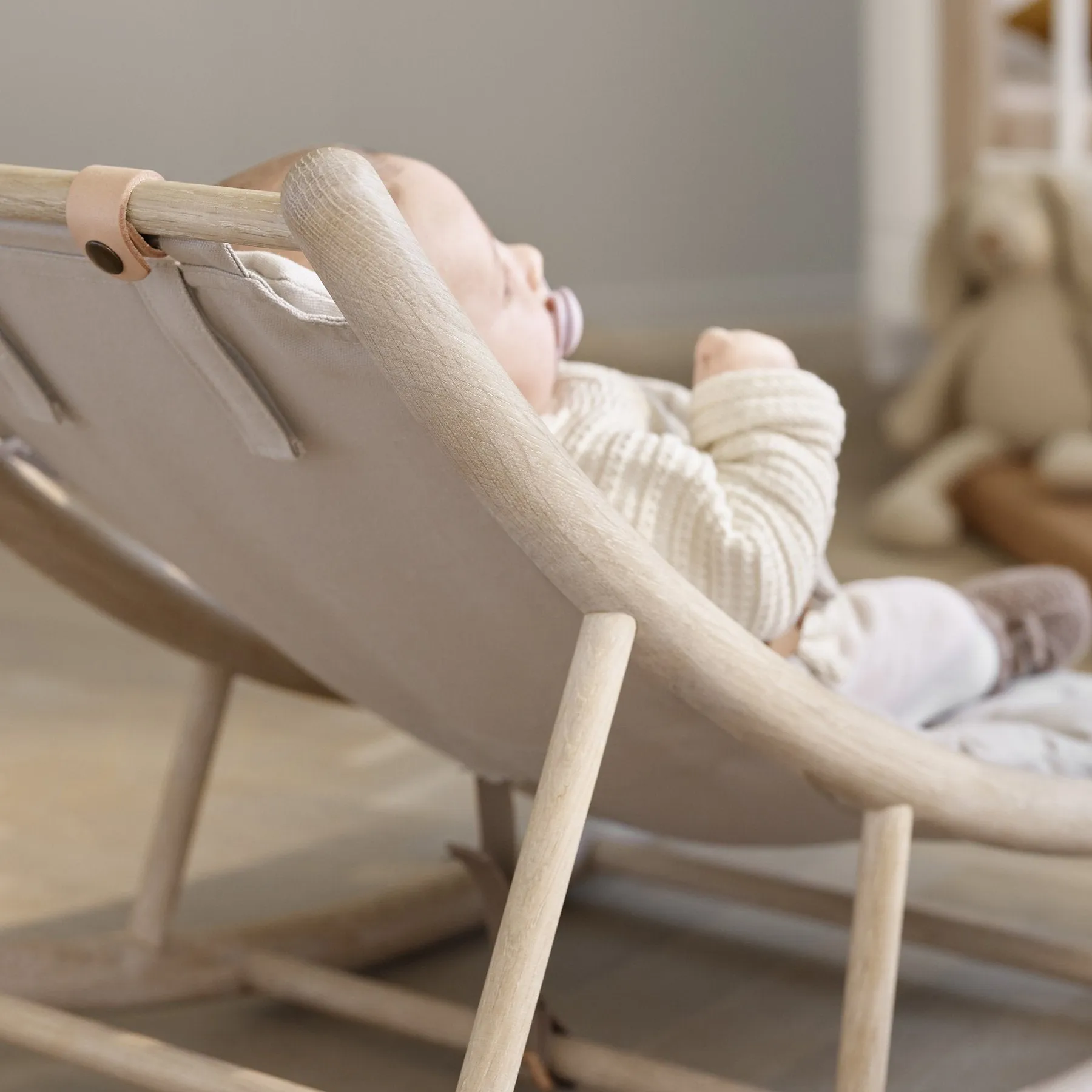 Oliver, WOOD BABY & TODDLER ROCKER, OAK