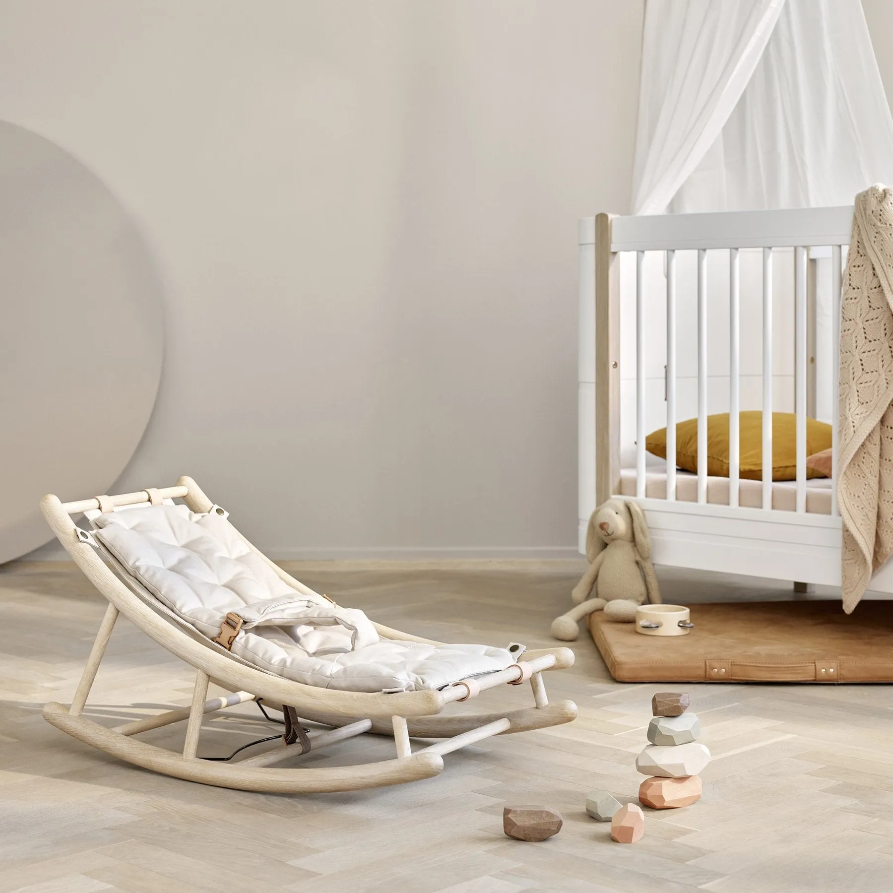 Oliver, WOOD BABY & TODDLER ROCKER, OAK