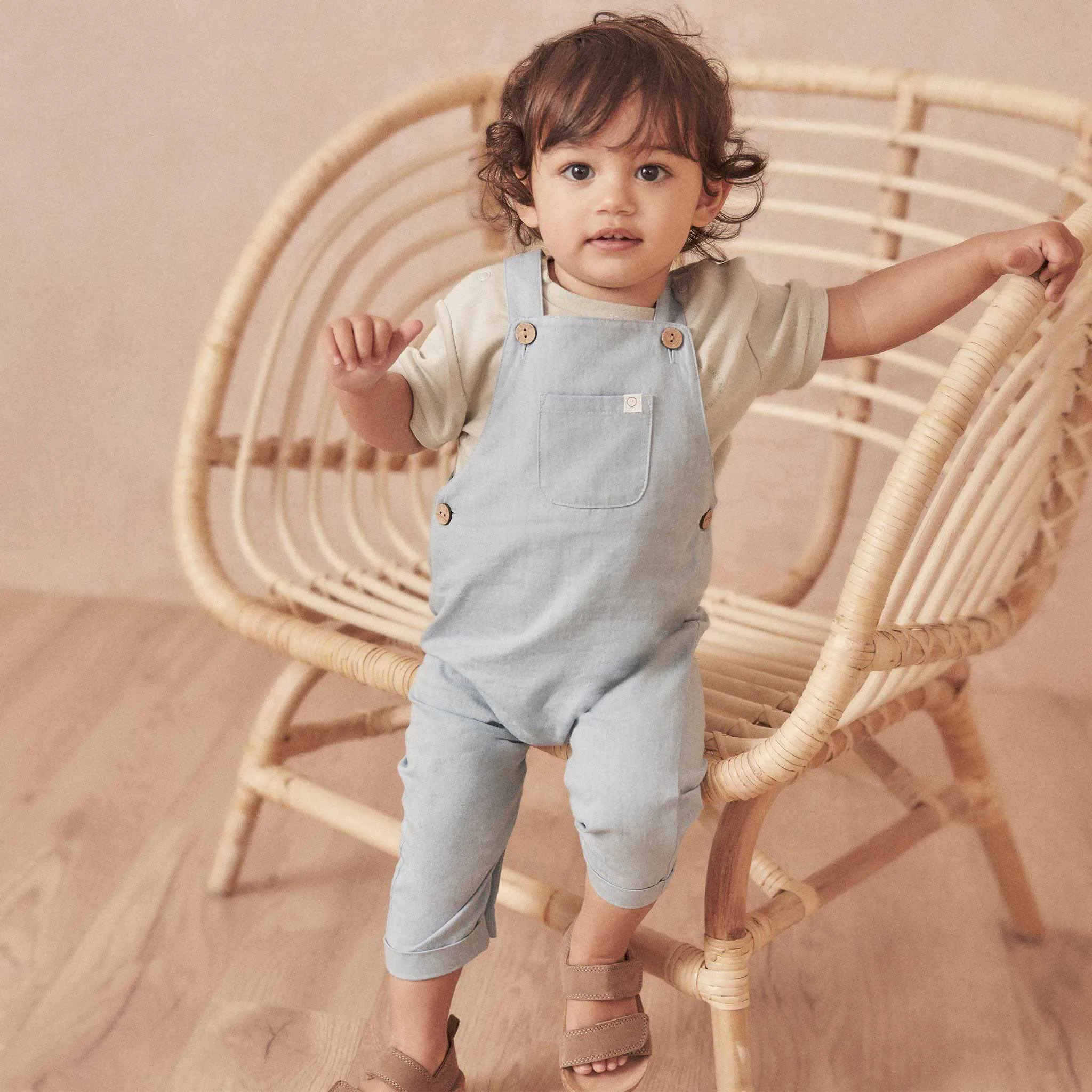 Organic Cotton Chambray Dungarees