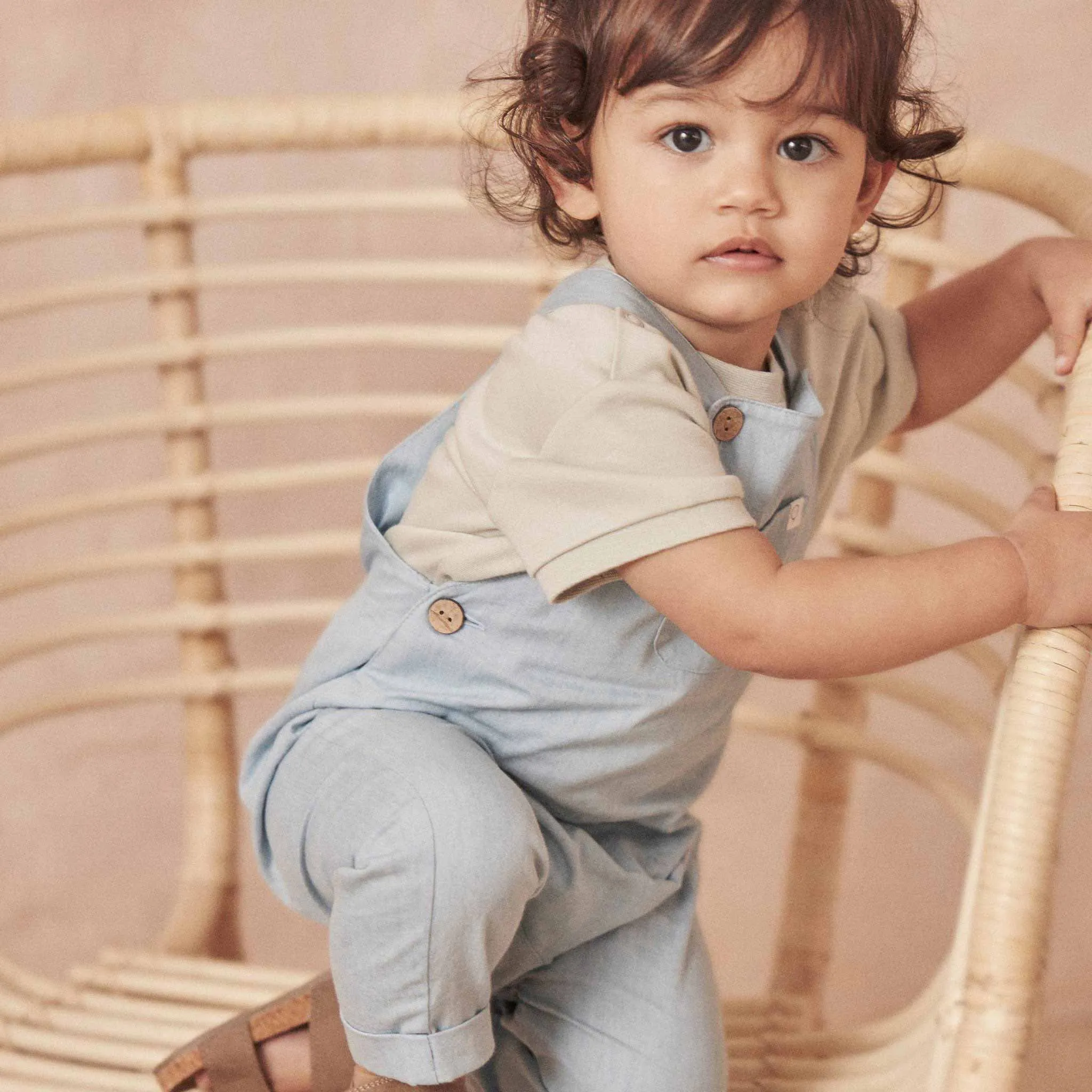 Organic Cotton Chambray Dungarees