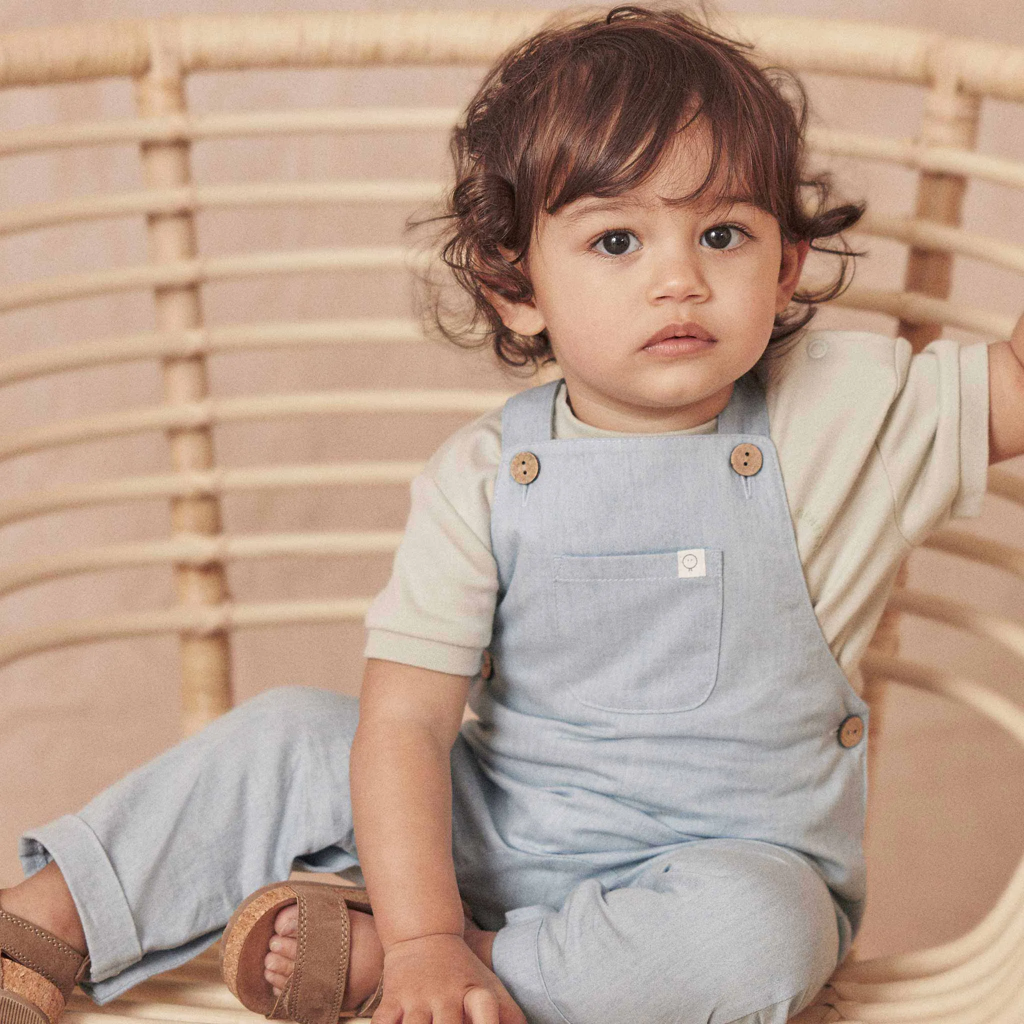 Organic Cotton Chambray Dungarees