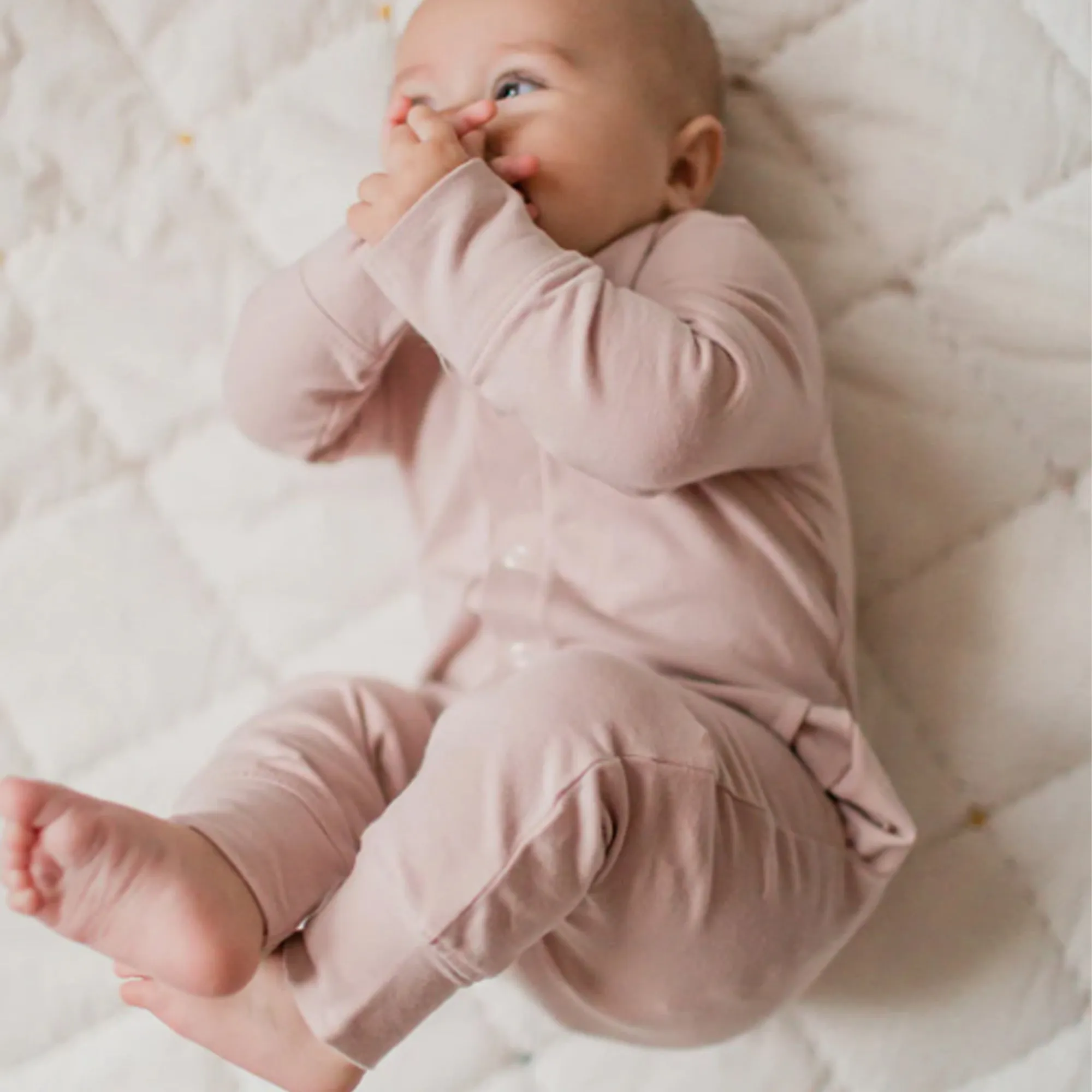 PEHR Organic Cotton Essential Romper - Pale Pink
