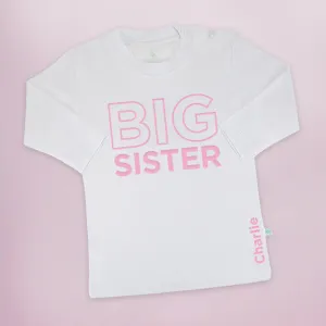 Personalised Big Sister T-shirt-Long-Sleeved