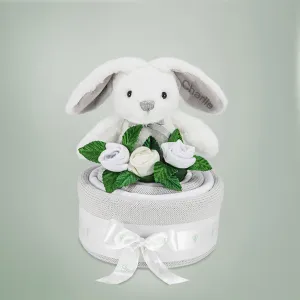 Personalised Little Grey Bunny Blanket Cake