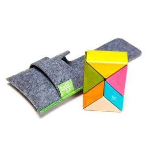 Pocket Pouch Prism Wooden Magnetic Blocks - Tints