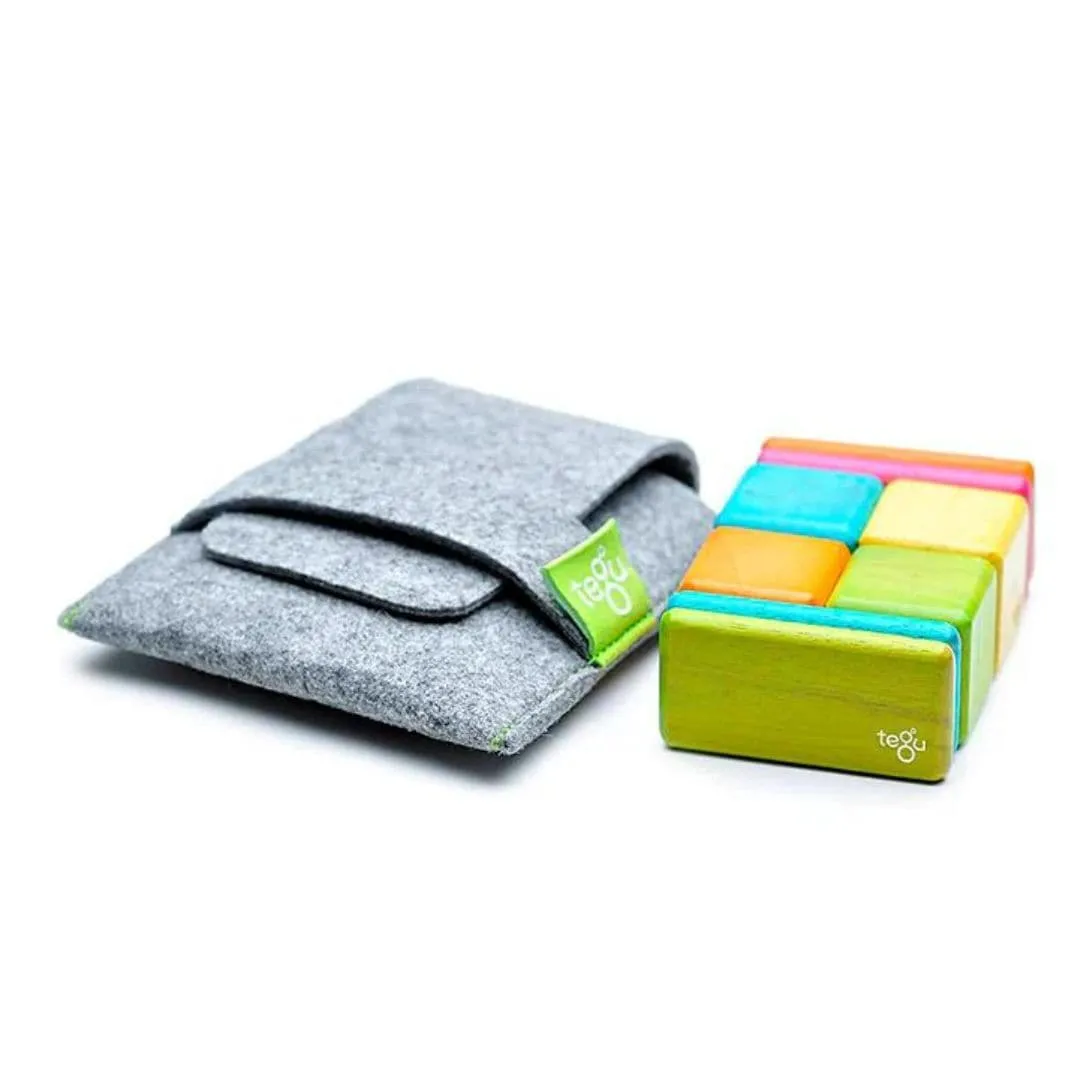 Pocket Pouch Wooden Magnetic Blocks - Tints