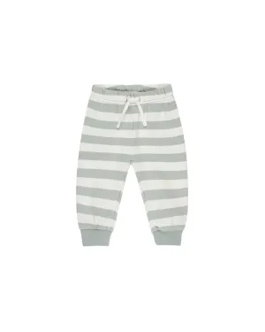 Relaxed Sweatpants Sage Stripe