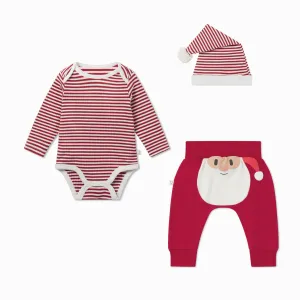Ruby Striped Bodysuit, Santa Joggers & Elf Hat
