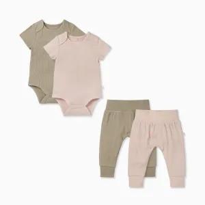 Short Sleeve Bodysuit & Ribbed Joggers 2 Pack