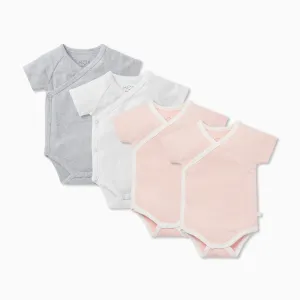 Short Sleeve Kimono Bodysuit 4 Pack