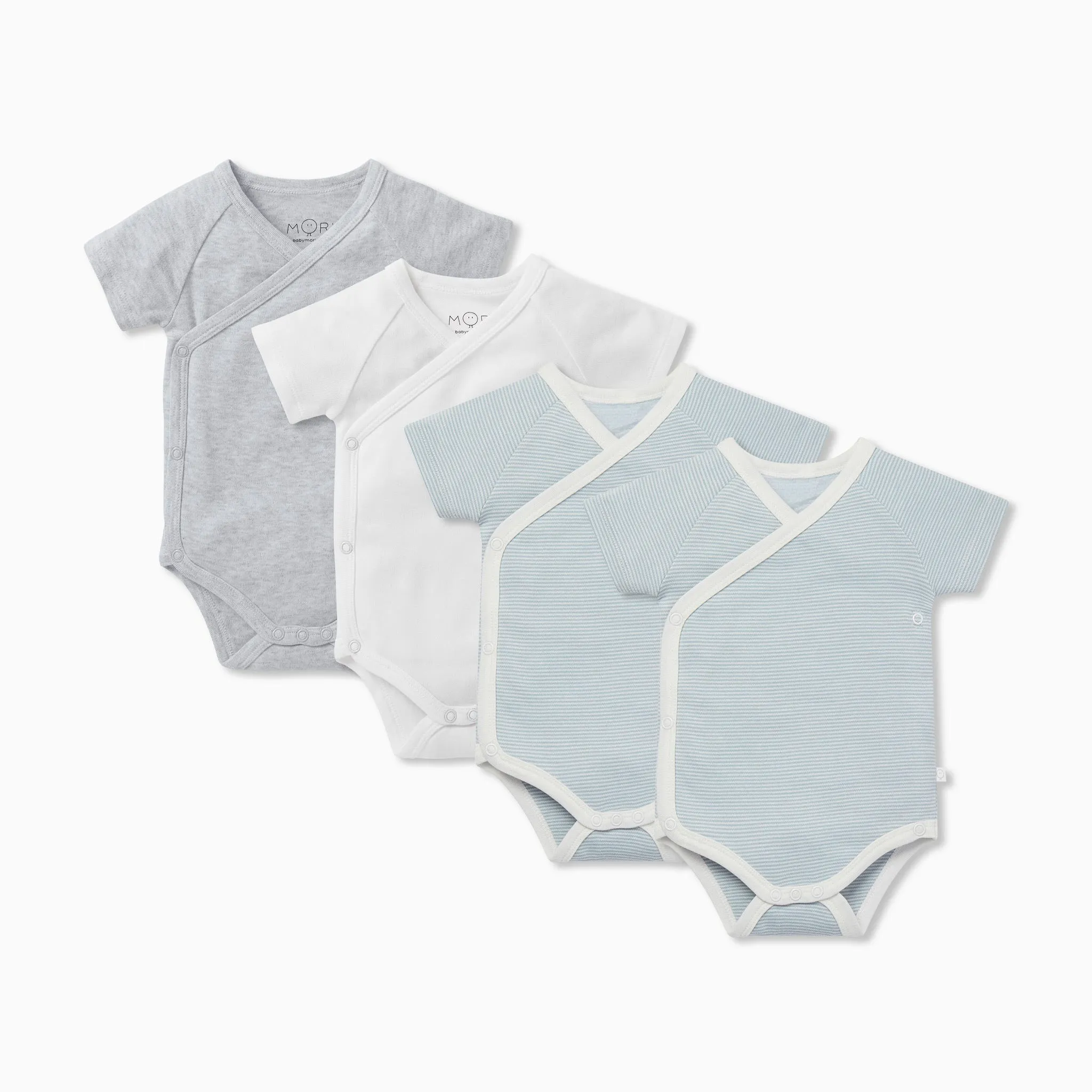 Short Sleeve Kimono Bodysuit 4 Pack