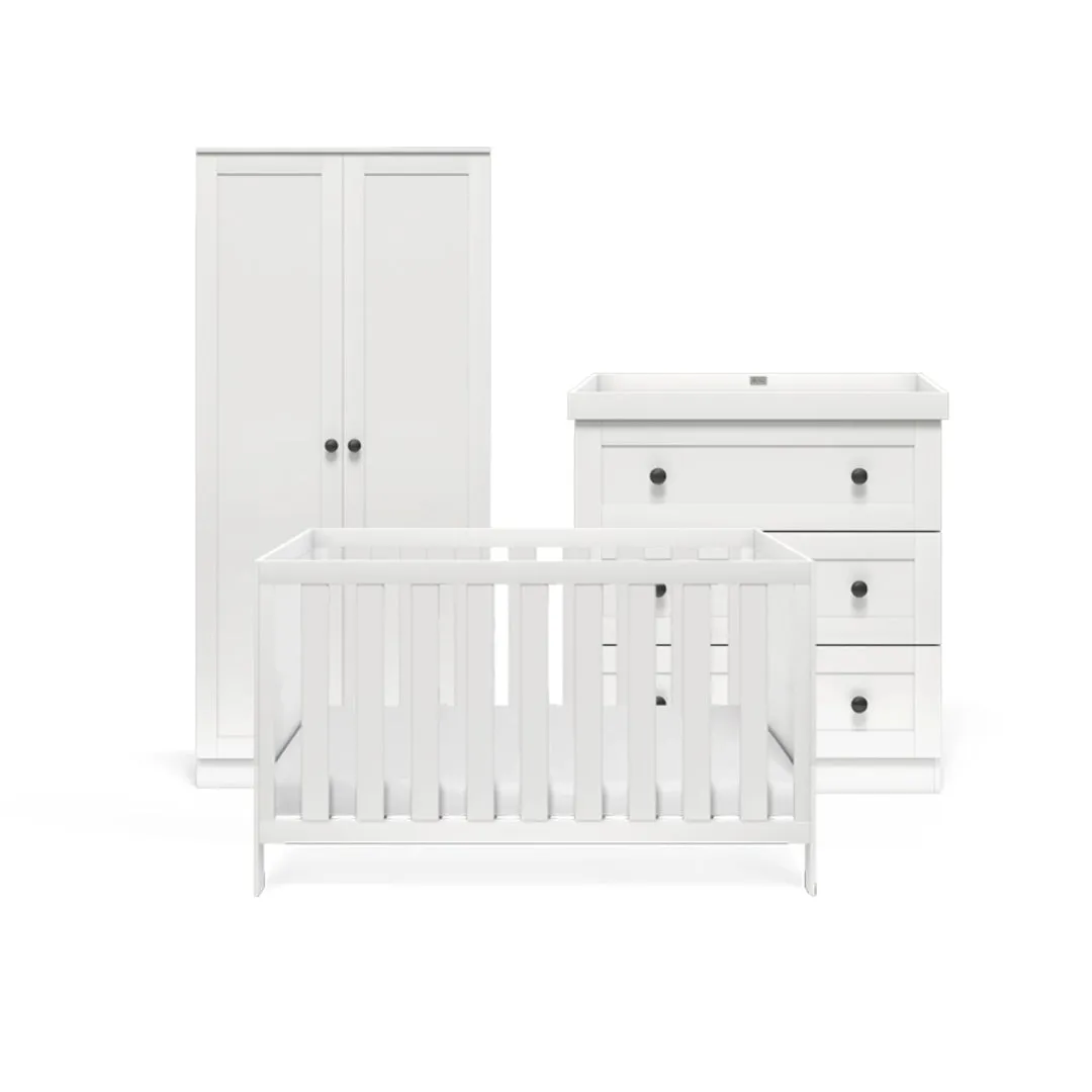Silver Cross Bromley 3 Piece Nursery Set - White