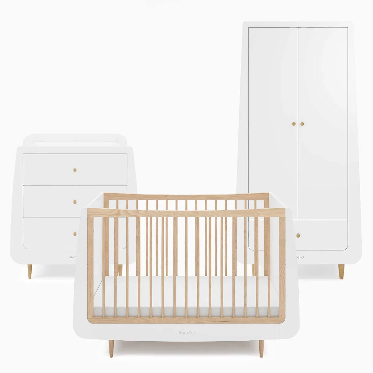 SnuzKot, Skandi Natural 3 Piece Nursery Furniture Set