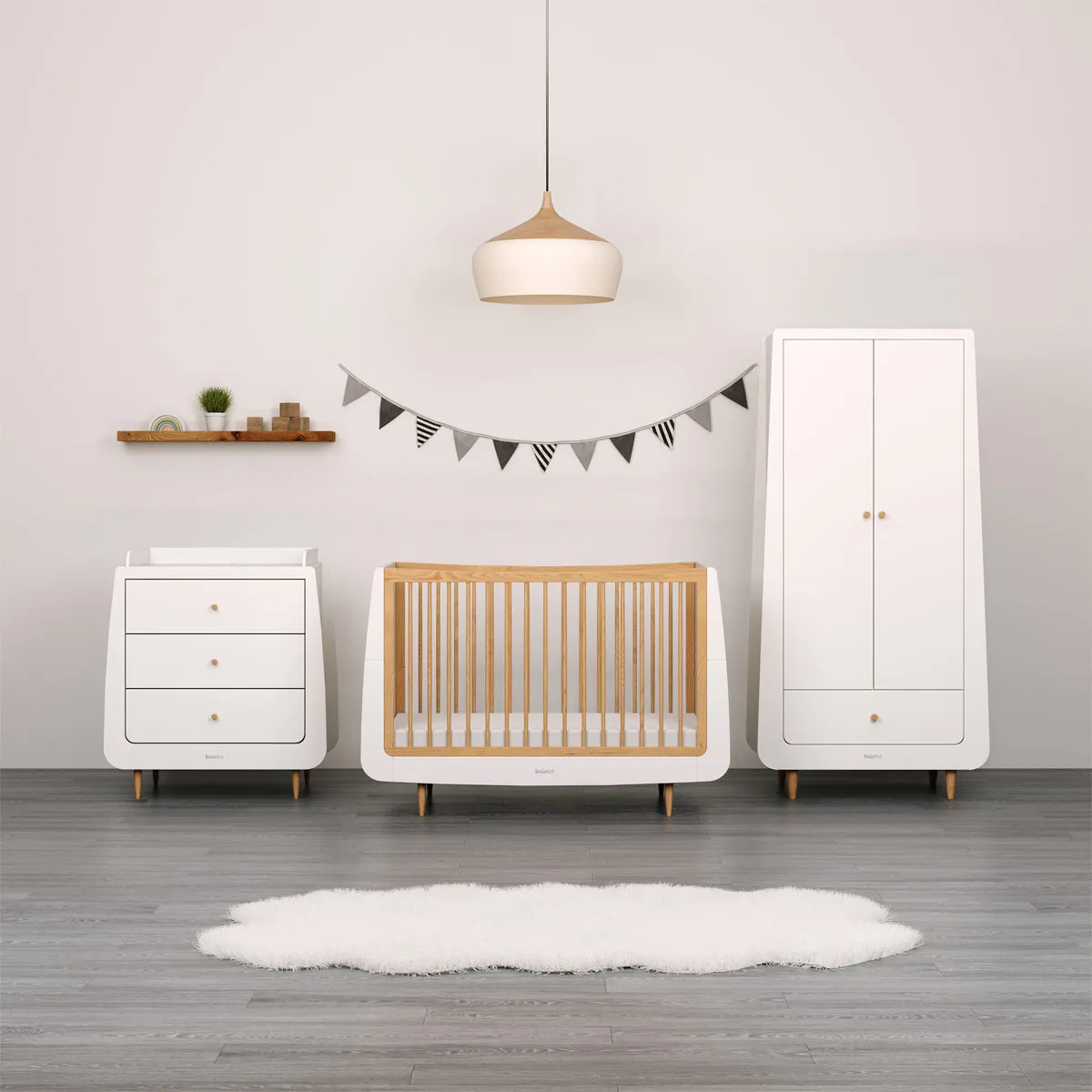 SnuzKot, Skandi Natural 3 Piece Nursery Furniture Set