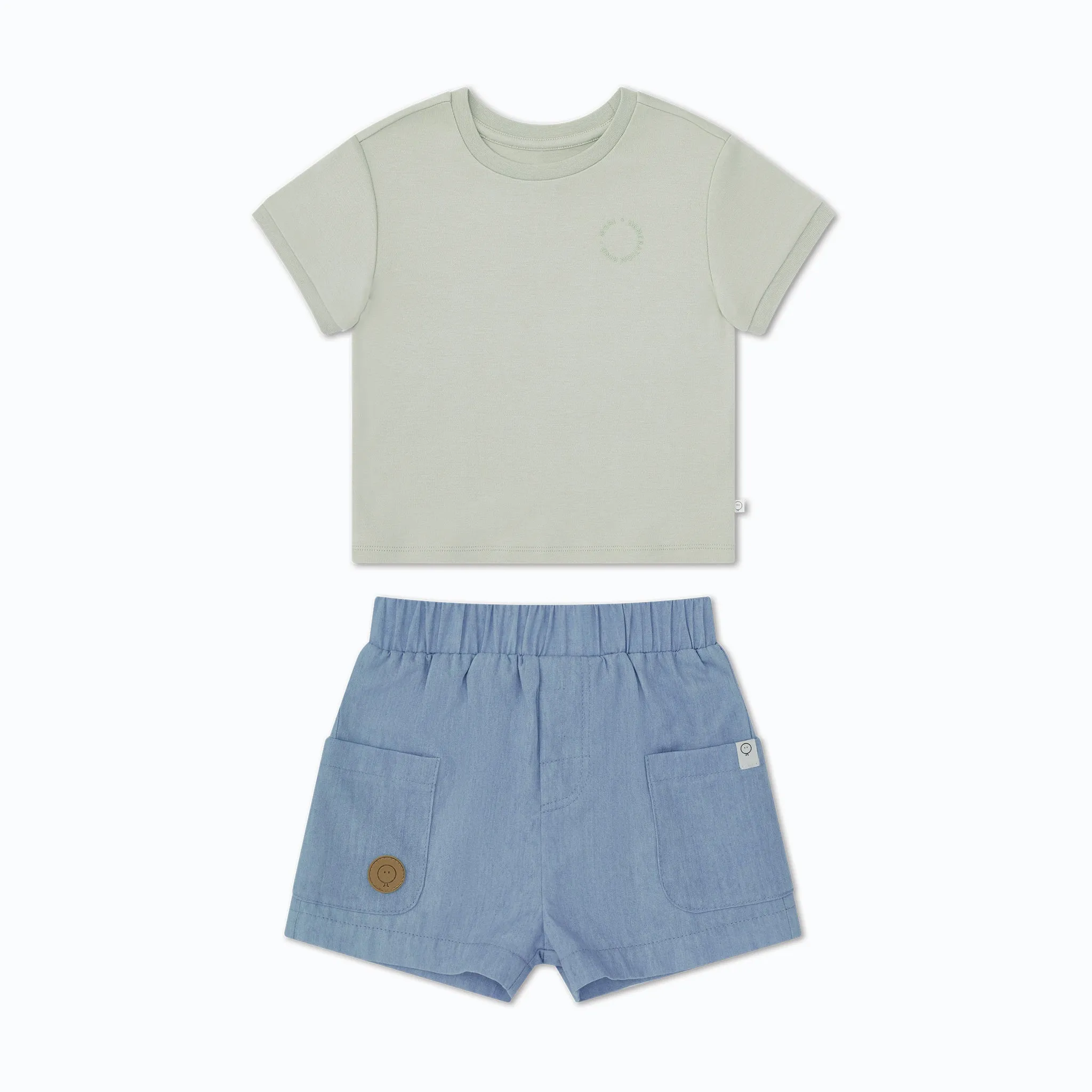 T-Shirt & Organic Chambray Shorts Outfit