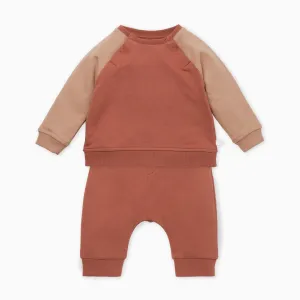 Terracotta Raglan Sweatshirt & Jogger Set