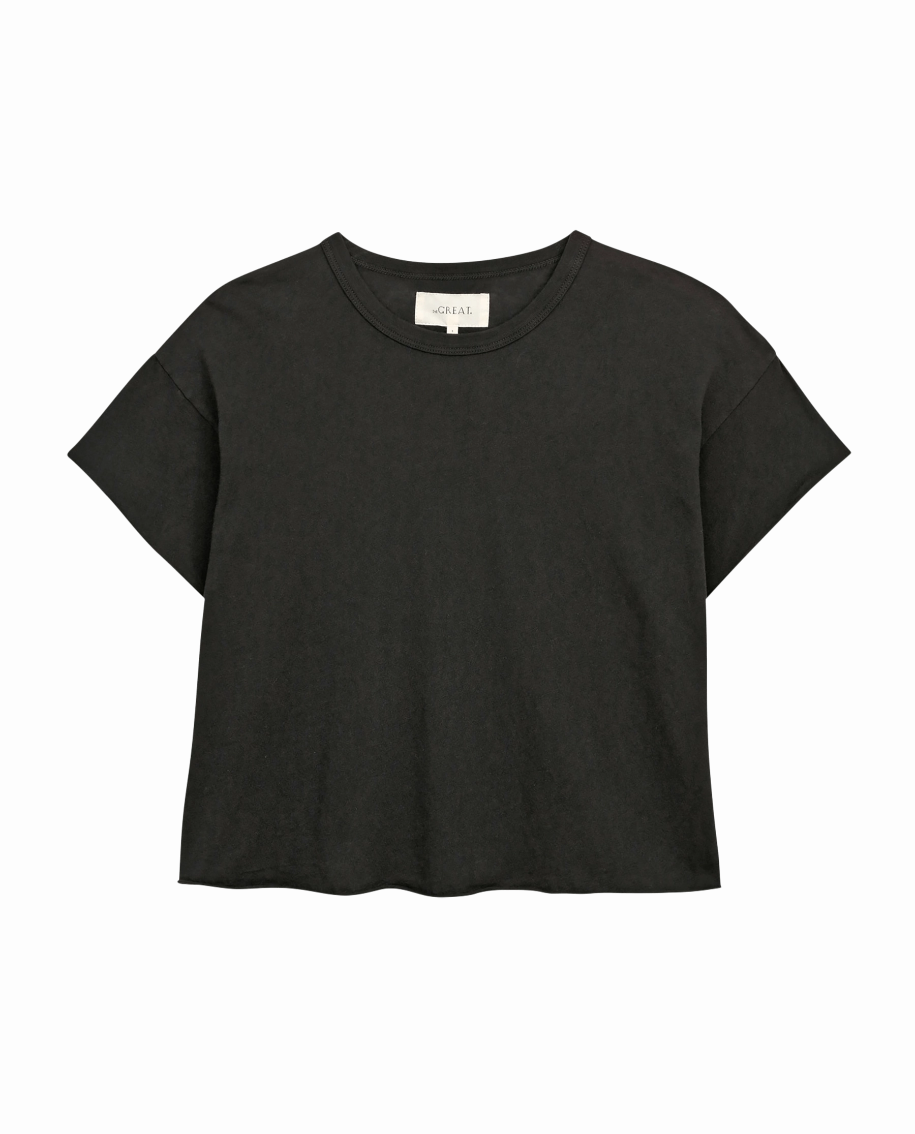 The Crop Tee. Solid -- Almost Black