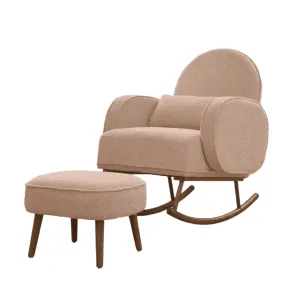 Tutti Bambini Micah Rocking Chair & Footstool - Blush