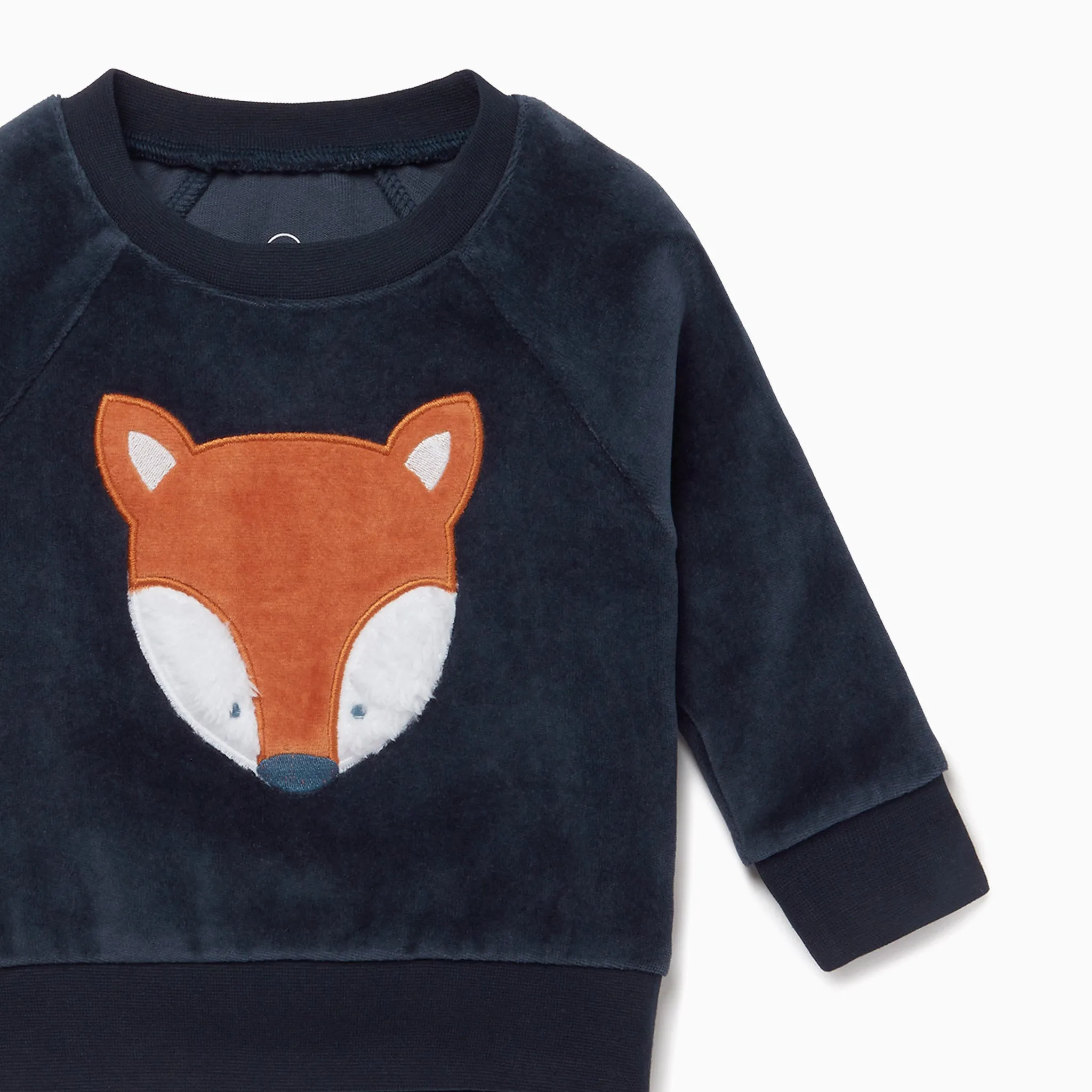 Velour Fox Print Sweatshirt & Joggers Outfit
