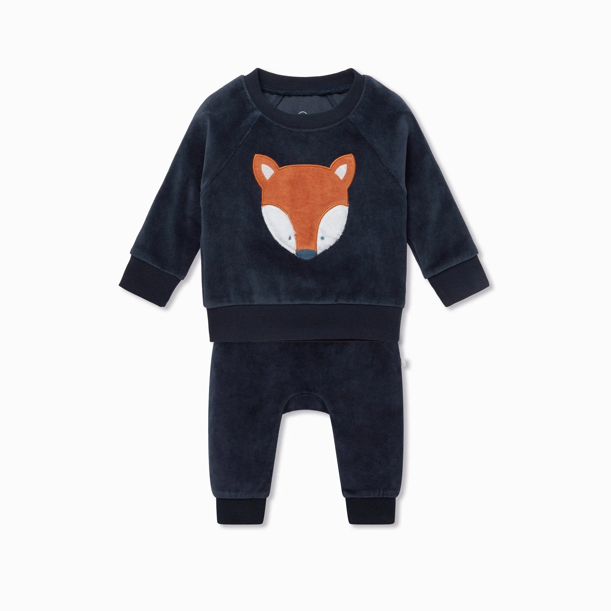 Velour Fox Print Sweatshirt & Joggers Outfit