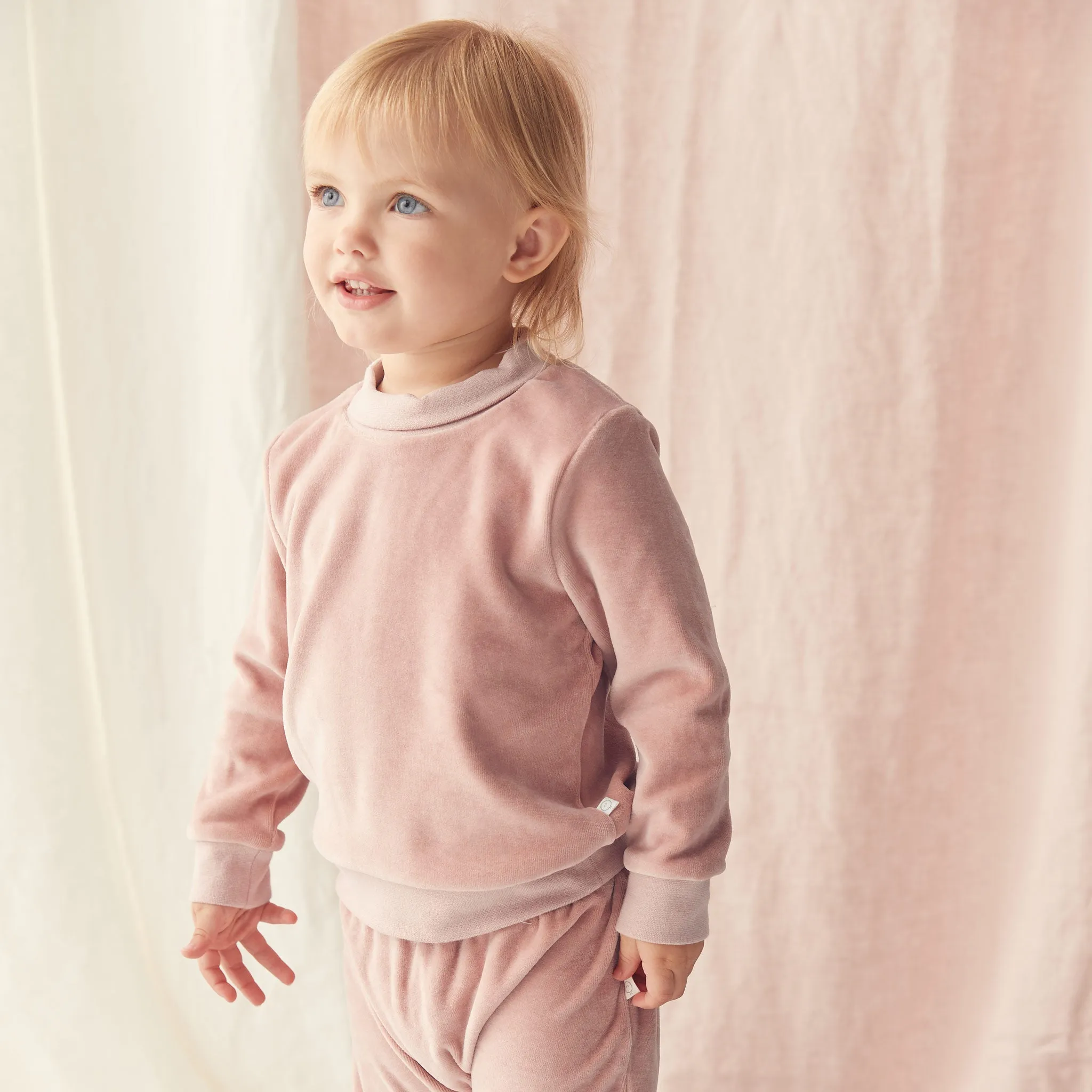 Velour High Neck Sweatshirt & Joggers Outfit
