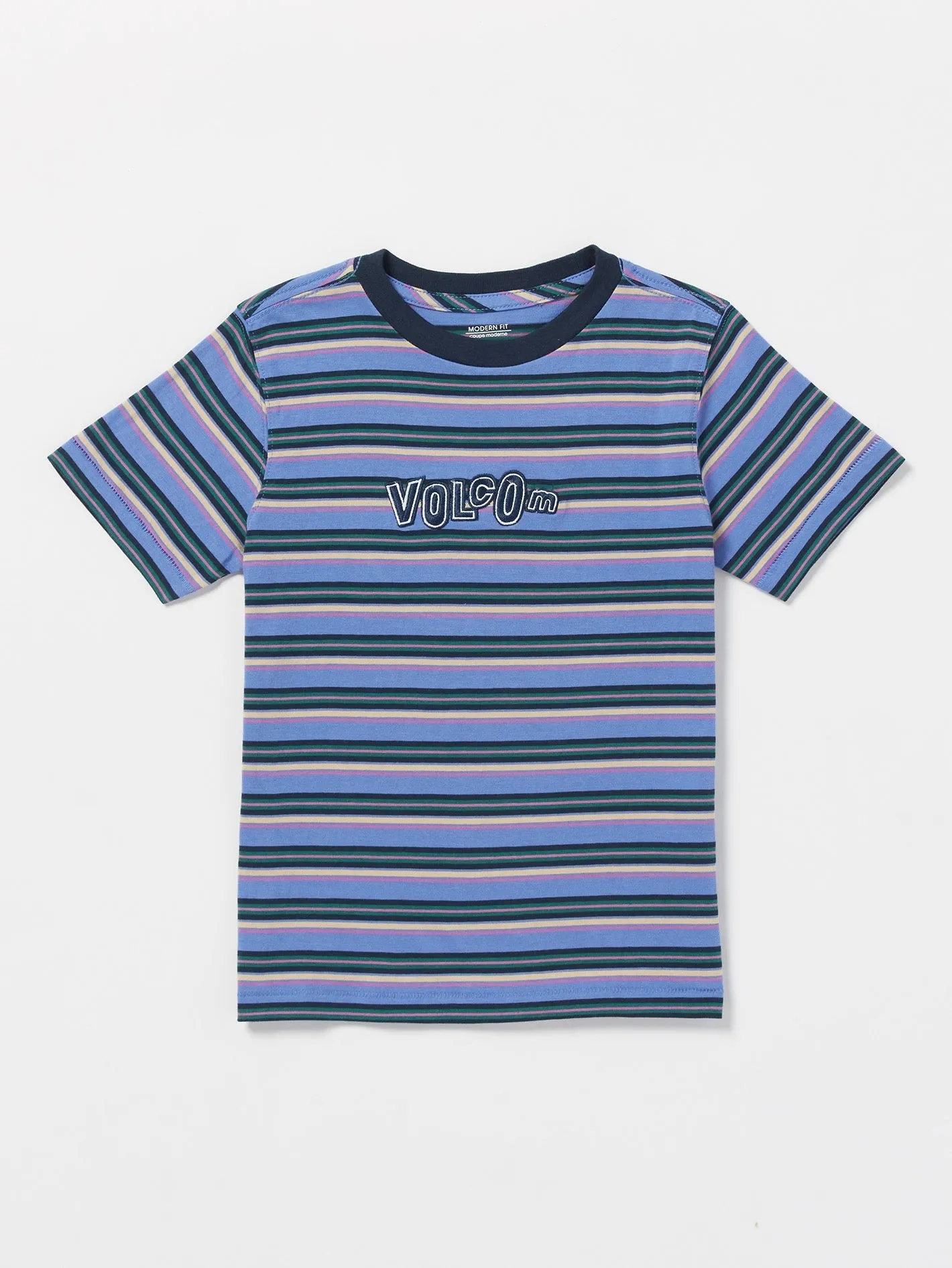 Volcom Bright N Early Crew Short Sleeve Tee Denim Volcom