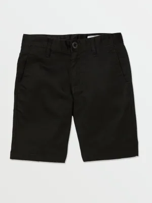 Volcom Frickin Chino Boys Shorts (Age 8-14) Black Volcom