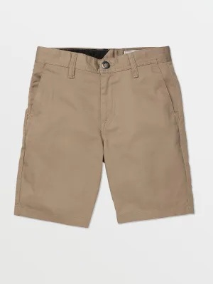 Volcom Frickin Chino Boys Shorts (Age 8-14) Khaki Volcom