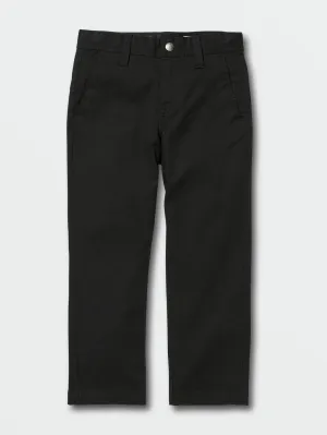 Volcom Frickin Modern Stretch Chino Boys Pants (Age 2-7) Black Volcom