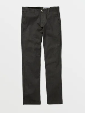 Volcom Frickin Modern Stretch Chino Boys Pants (Age 8-14) Charcoal Heather Volcom