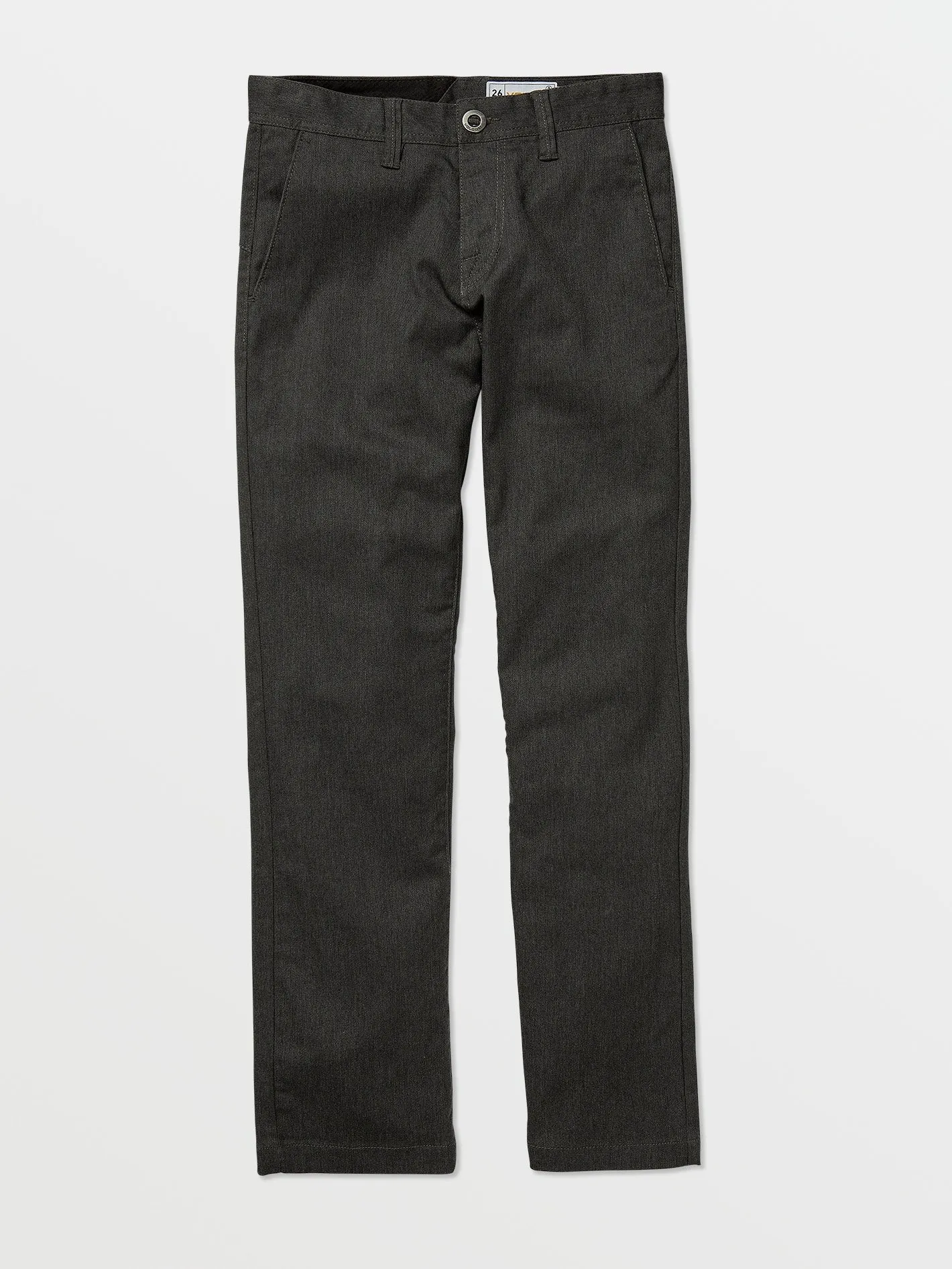 Volcom Frickin Modern Stretch Chino Boys Pants (Age 8-14) Charcoal Heather Volcom