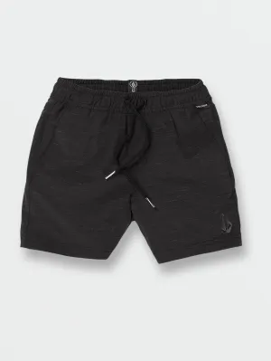 Volcom Understoned Elastic Waist Hybrid Boys Shorts (Age 2-7) Black Volcom