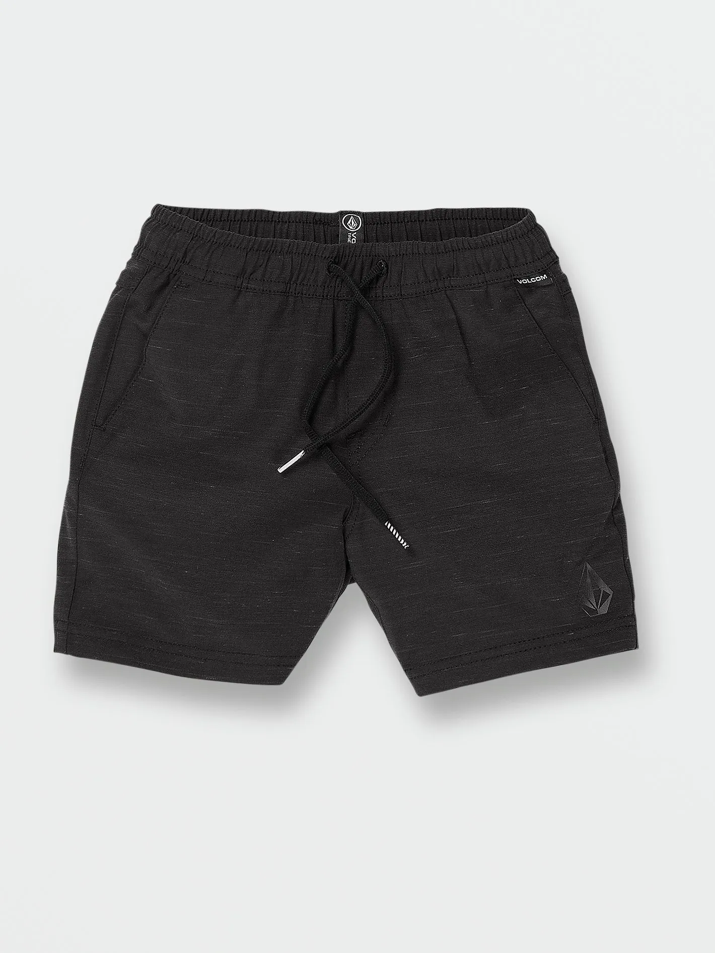 Volcom Understoned Elastic Waist Hybrid Boys Shorts (Age 2-7) Black Volcom
