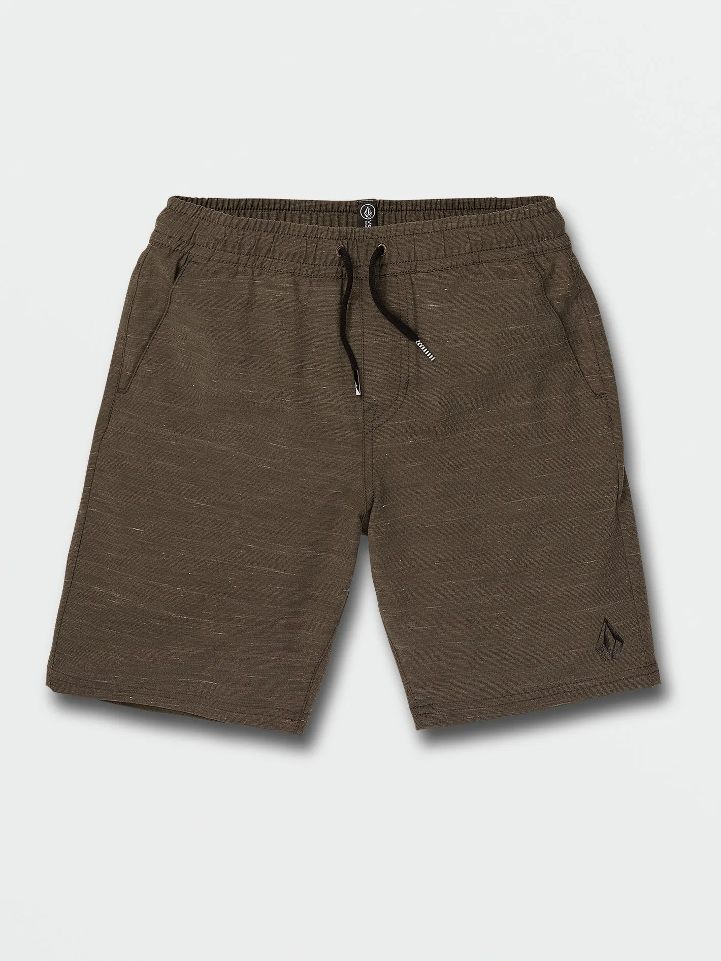 Volcom Understoned Elastic Waist Hybrid Boys Shorts (Age 8-14) Lead Volcom