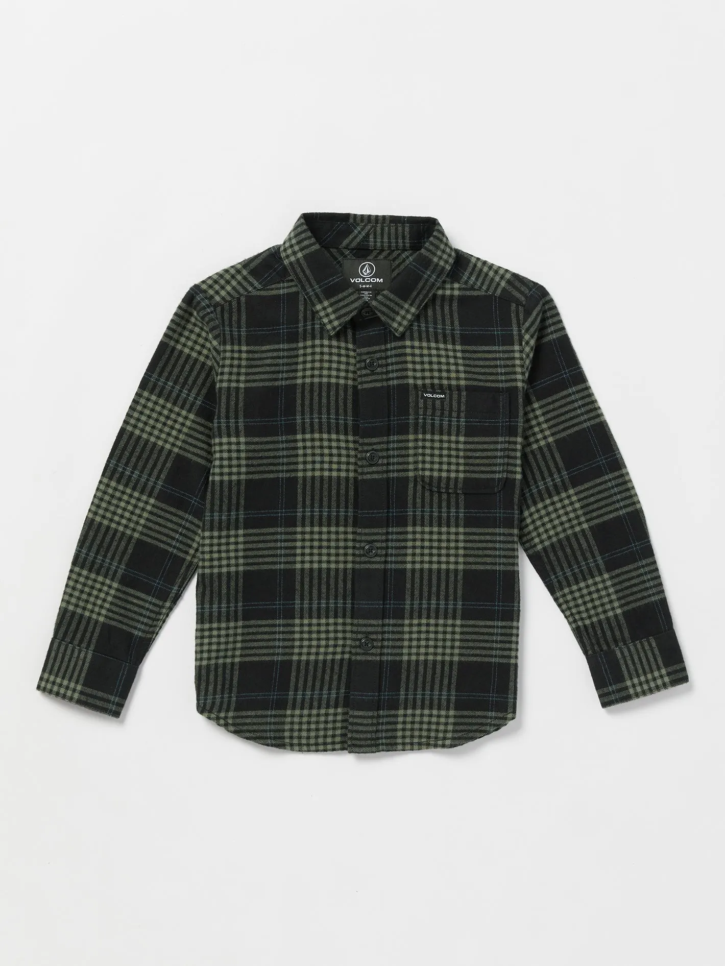 Volcom Wanderer Boys Short Sleeve Shirt (Age 2-7) Black Volcom