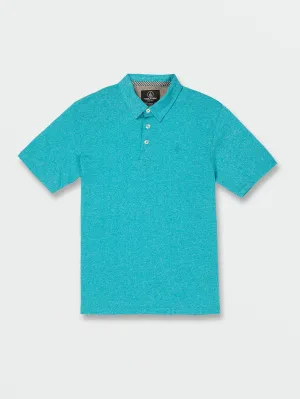 Volcom Wowzer Polo Boys Short Sleeve Shirt (Age 8-14) Electric Blue Volcom
